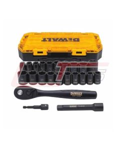 DEWALT DWMT74739 TOUGH BOX 23PC 1/2 DR IMPACT SOCKET SET