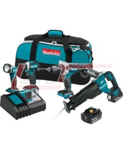 MAKITA XT450T 18V LXT BL 4pc. Combo Kit,XPH07+XDT14+XRJ05+DML802