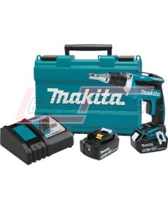 MAKITA XSF03T 18V LXT® Lithium-Ion Brushless Cordless Drywall Screwdriver Kit, var. spd., L.E.D. Light, bag (5.0Ah
