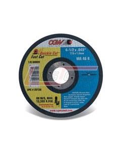 CAMEL GRINDING WHEELS 35130 W 4 1/2X.045X7/8 WA46-R FASTCUT TYPE 1