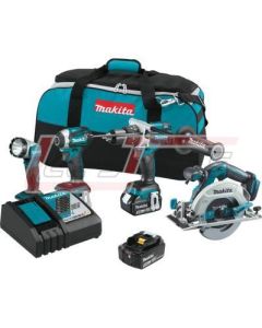 MAKITA XT449T 18V LXT® Lithium-Ion Brushless Cordless 4-Pc. Combo Kit (5.0Ah)