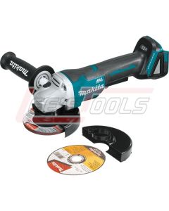 MAKITA XAG11Z 18V LXT® Lithium-Ion Brushless Cordless 4-1/2” / 5" Paddle Switch Cut-Off/Angle Grinder, with Electr