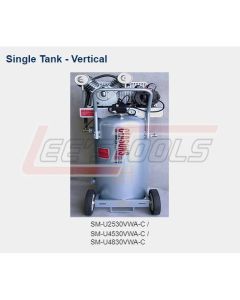 CIASONS SM-U2530VWA-C 1 Stage 2 Cylinder 10.5CFM 30 Gal ASME Tank 1/115-230v 120 PSI
