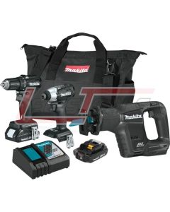 MAKITA CX300RB 18V LXT® Lithium-Ion Sub-Compact Brushless Cordless 3-Pc. Combo Kit (2.0Ah)
