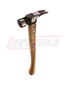 MARTINEZ TOOLS 4000 19oz Milled Face Steel Head Hammer w/ Curved Wood Handle