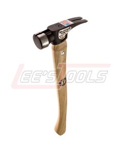 MARTINEZ TOOLS 4001 19oz Smooth Face Steel Head Hammer w/ Curved Wood Handle
