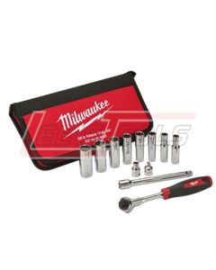 MILWAUKEE 48-22-9000 12pc 3/8" Drive SAE Socket Set