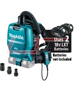 MAKITA XCV05ZX 18V X2 LXT® Extractor/Vacuum Backpack  (36V)1/2 Gallon HEPA Filter  Dry Dust  w/ Adapters, Tool Only