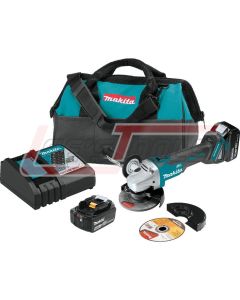 MAKITA XAG04T 18V LXT® 4-1/2”/ 5" Cut-Off/Angle Grinder Kit (5.0Ah) Lithium-Ion Brushless Cordless
