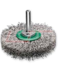 INDASA LB415362 2" x 0.014" STAINLESS STEEL CRIMPED WHEEL BRUSH W/ 30MM x 6MM SHANK (10PC/C)
