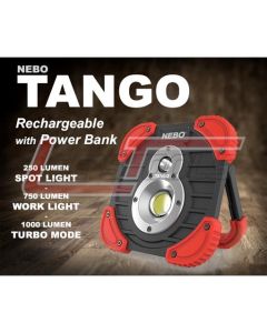 NEBO 6665 TANGO RECHARGEABLE WORK LIGHT + SPOT LIGHT