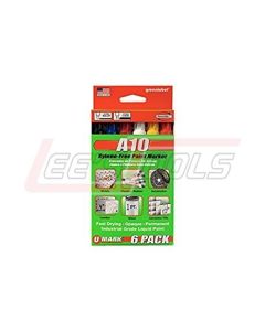 UMARK 10150 6pk Assortment (1 ea. Bk, Wh, Yl, Rd, Or, Bl) - A10 - Retail Pack