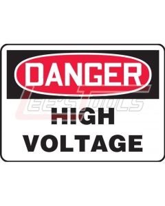 ACCUFORM EELC114CP Contractor Preferred OSHA Danger Safety Sign: High Voltage