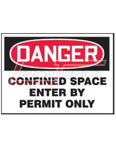ACCUFORM LCSP280VSK OSHA Danger Safety Label: Confined Space - Enter By Permit Only