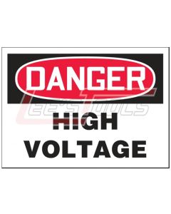 ACCUFORM LELC248VSK Bilingual OSHA Danger Safety Label: High Voltage