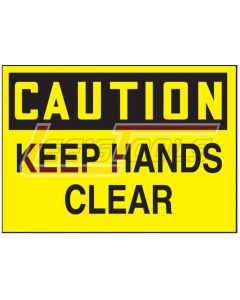 ACCUFORM LEQM780VSK OSHA Caution Safety Label: Keep Hands Clear