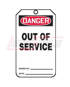 ACCUFORM MDT246PTK OSHA Danger Safety Tag: Out Of Service