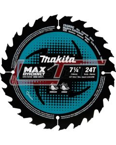 MAKITA B-61656 7-1/4" 24T Carbide-Tipped Ultra-Thin Kerf Saw Blade, Framing