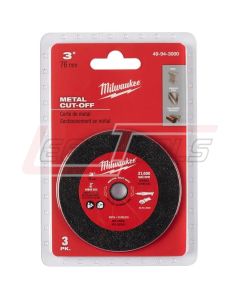 MILWAUKEE 49-94-3000 3" METAL CUT OFF WHEEL 3 PK