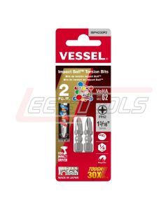 VESSEL IBPH230P2 Impact Ball Torsion Bits PH2X30 2PC (Carded)