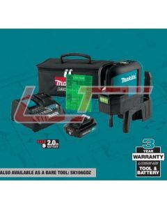 MAKITA SK106GDNAX 12V MAX CXT™ LITHIUM-ION CORDLESS
SELF-LEVELING CROSS-LINE/4-POINT GREEN BEAM
LASER KIT