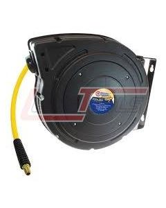 COILHOSE PNEUMATICS YBREEL60504Y Yellow Belly PVC Hybrid Hose Reel - 3/8" ID x 50’ - 1/4” MPT