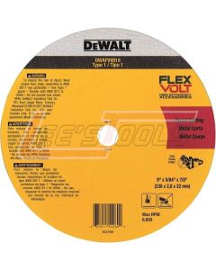 DEWALT DWAFV8918 9 x 5/64 x 7/8 T1 FV CUTOFF WHEEL