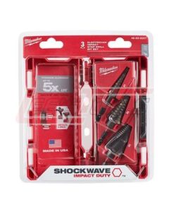 MILWAUKEE 48-89-9257 SHOCKWAVE™ Impact Duty™ Step Bit Electrician Set (#1, #4, #9)