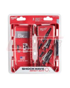 MILWAUKEE 48-89-9256 SHOCKWAVE™ Impact Duty™ Step Bit Mechanical Set (#2, #3, #8)
