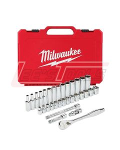 MILWAUKEE 48-22-9508 3/8" Drive 32pc Ratchet & Socket Set - Metric