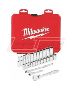 MILWAUKEE 48-22-9504 1/4" Drive 28pc Ratchet & Socket Set - Metric