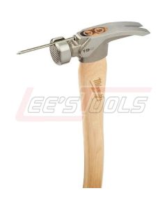 MILWAUKEE 48-22-9419 19oz Milled Face Hickory Wood Framing Hammer