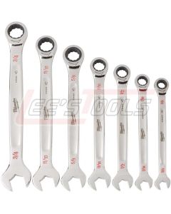 MILWAUKEE 48-22-9406 7pc Ratcheting Combination Wrench Set - SAE