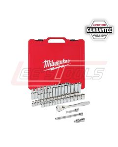MILWAUKEE 48-22-9008 3/8" Drive 56pc Ratchet & Socket Set - SAE & Metric