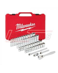 MILWAUKEE 48-22-9004 1/4" Drive 50pc Ratchet & Socket Set - SAE & Metric