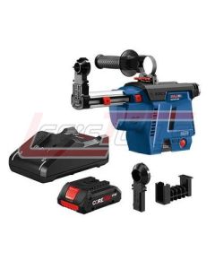 BOSCH GDE18V-26DB15 18V Dust Collection Attachment for Bulldog Hammers with (1) 4.0 Ah CORE Compact Battery
