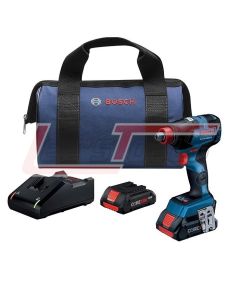 BOSCH GDX18V-1800CB25 18V Brushless Socket Ready Impact Driver Kit w/ (2) 4.0 Ah CORE Compact Batteries
