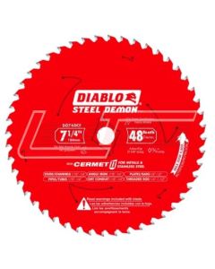 FREUD D0748CFA DIABLO STL CERMET 7-1/4 48T BLK Saw Blade for Metals and Stainless Steel