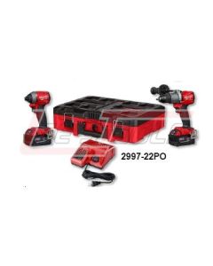 MILWAUKEE 2997-22PO M18 FUEL 2-Tool Hammer Drill/Impact 5Ah Combo Kit (PACK-OUT BOX)