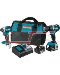MAKITA XT269T 18V LXT® Lithium-Ion Brushless Cordless 2 Pc. Combo Kit XPH12Z, XDT13Z, case (5.0Ah)