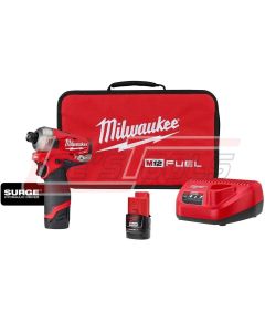 MILWAUKEE 2551-22 M12 FUEL™ SURGE™ 1/4" Hex Hydraulic Driver 2 Battery Kit