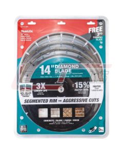MAKITA B-69646 Contractor 3-Pack of 14" Diamond Blade Segmented, General Purpose