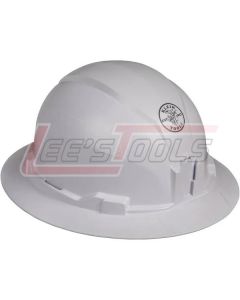 KLEIN 60400 KLEIN Non-Vented Full Brim Style Hard Hat WHITE