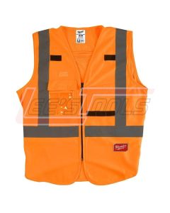 MILWAUKEE 48-73-5031 High Visibility Orange Safety Vest - S/M