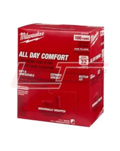 MILWAUKEE 48-73-3006 100 Pair Ear Plugs (Individually Sealed Pairs)