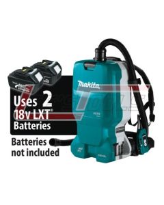 MAKITA XCV18ZX 18V X2 LXT® (36V) Brushless Cordless 1.6 Gallon HEPA Filter Backpack Dry Dust Extractor, TOOL ONLY