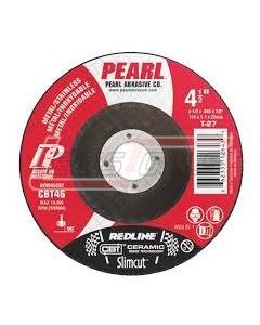 PEARL ABRASIVE DCW45CBT 4-1/2 x .045 x 7/8 REDLING CBT CERAMIC BOND TECK TYPE 27  - THIN CUT-OFF WHEELS