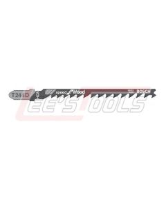 BOSCH T244D 4", 6TPI, HCS Bosch Shank Jigsaw Blade  (5 pk)