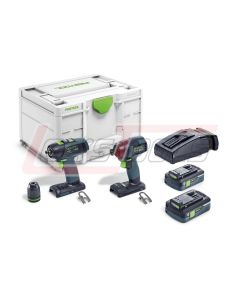 FESTOOL 576494 Screw&drill Set TID18 HPC4,0I-Set T18 US