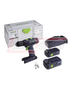 FESTOOL 576754 Cordless drill T18+3-E HPC4,0 I-Plus US